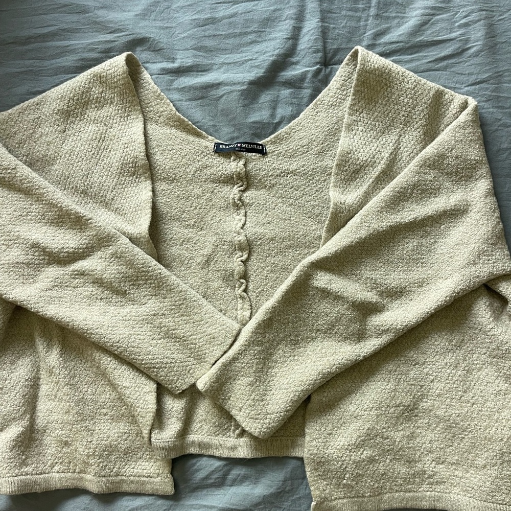 Beige Textured Women's Sweater